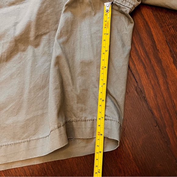 Gap Shorts Women Green Med 8 Cotton Drawstring Elastic Waist 8” inseam - Picture 3 of 7
